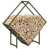 Firewood Rack Olive Green - Sturdy Cold-Rolled Steel Storage