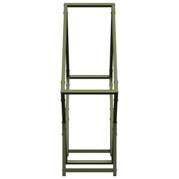 Firewood Rack Olive Green - Sturdy Cold-Rolled Steel Storage