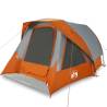 Family Tent Cabin 6-Person Waterproof Grey & Orange