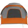 Family Tent Cabin 6-Person Waterproof Grey & Orange