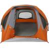 Family Tent Cabin 6-Person Waterproof Grey & Orange