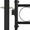 Arched Steel Double Fence Gate - 400x200 cm Black | Hipo Market