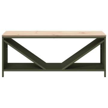 Firewood Rack with Wooden Top - Olive Green | Sturdy & Stylish