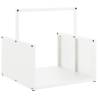  Firewood Rack White 40x40x40 cm Cold-rolled steel