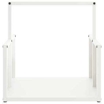  Firewood Rack White 40x40x40 cm Cold-rolled steel