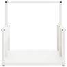  Firewood Rack White 40x40x40 cm Cold-rolled steel