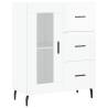 Stylish Highboard High Gloss White | 69.5x34x180 cm