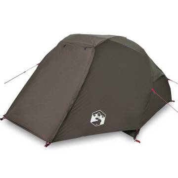 Fishing Tent 3-Person Brown Waterproof - Hipomarket