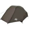 Fishing Tent 3-Person Brown Waterproof - Hipomarket