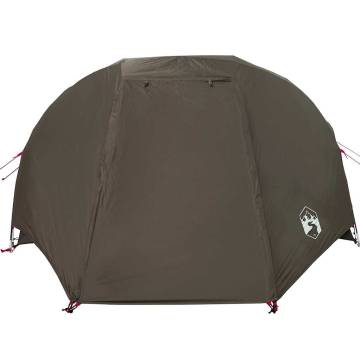 Fishing Tent 3-Person Brown Waterproof - Hipomarket