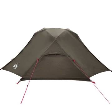 Fishing Tent 3-Person Brown Waterproof - Hipomarket