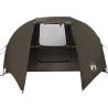 Fishing Tent 3-Person Brown Waterproof - Hipomarket