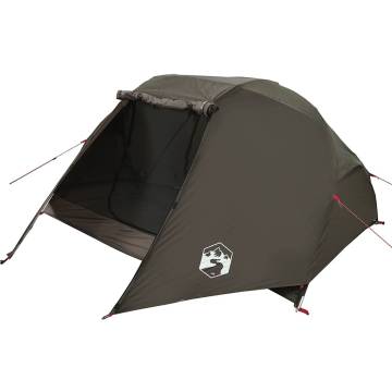 Fishing Tent 3-Person Brown Waterproof - Hipomarket