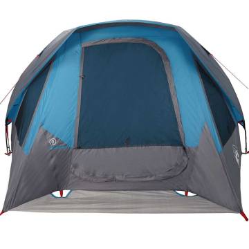 Family Tent Cabin 6-Person Blue Waterproof - Hipomarket