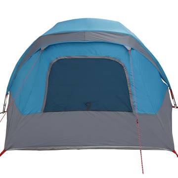 Family Tent Cabin 6-Person Blue Waterproof - Hipomarket