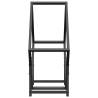 Firewood Rack Black 60x25x60 cm - Cold-Rolled Steel Sturdy Storage