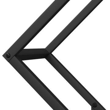 Firewood Rack Black 60x25x60 cm - Cold-Rolled Steel Sturdy Storage