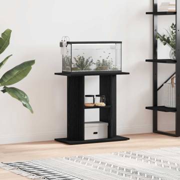 Aquarium Stand Black Oak 60x30x60 cm - Durable & Stylish