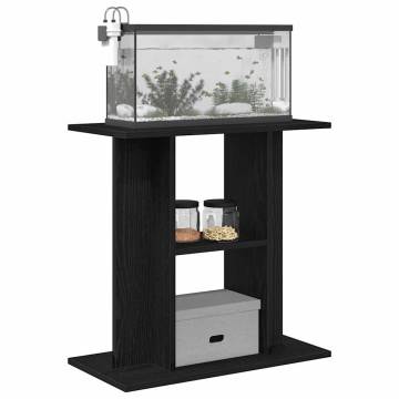 Aquarium Stand Black Oak 60x30x60 cm - Durable & Stylish