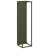 Olive Green Firewood Rack - 25x25x100 cm Cold-Rolled Steel