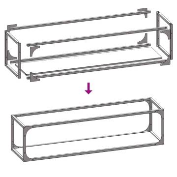 Olive Green Firewood Rack - 25x25x100 cm Cold-Rolled Steel