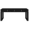 Garden Bench Black 110x38x45 cm - Solid Pine Wood