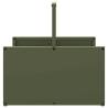 Olive Green Firewood Rack - Stylish & Sturdy Steel Storage