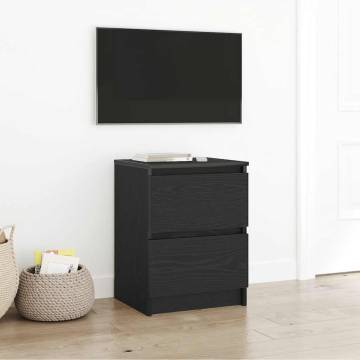 Stylish Black TV Cabinet - 40x35x54 cm Engineered Wood