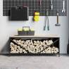 Firewood Rack with Wooden Top - Sturdy & Stylish | HipoMarket