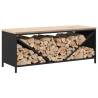 Firewood Rack with Wooden Top - Sturdy & Stylish | HipoMarket