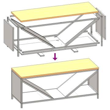 Firewood Rack with Wooden Top - Sturdy & Stylish | HipoMarket