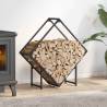  Firewood Rack Black 80x25x80 cm Cold-rolled steel Size 80 x 25 x 80 cm Colour black 