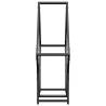 Firewood Rack Black 80x25x80 cm - Sturdy Steel Storage