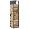 Firewood Rack Anthracite 25x25x100 cm - Sturdy Steel Storage