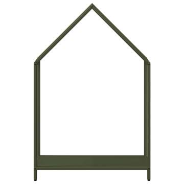 Sturdy Olive Green Firewood Rack | 60x25x90 cm Steel