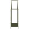 Sturdy Olive Green Firewood Rack | 60x25x90 cm Steel