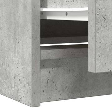 Stylish Concrete Grey TV Cabinet - Durable Engineered Wood