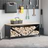  Firewood Rack with Wooden Top Anthracite 100.5x35.5x40 cm Colour anthracite 