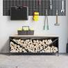 Firewood Rack with Wooden Top - Anthracite | HipoMarket