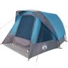 Camping Tent Cabin 4-Person Blue Waterproof - HipoMarket UK