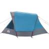 Camping Tent Cabin 4-Person Blue Waterproof - HipoMarket UK