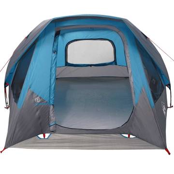 Camping Tent Cabin 4-Person Blue Waterproof - HipoMarket UK