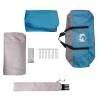 Camping Tent Cabin 4-Person Blue Waterproof - HipoMarket UK