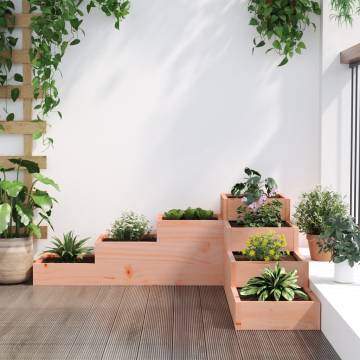 4-Tier Garden Planter - Solid Douglas Wood | Hipomarket