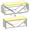 White Firewood Rack with Wooden Top - 100.5x35.5x40 cm