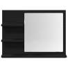 Bathroom Mirror Black Oak 60x10.5x45 cm - Stylish & Practical