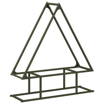 Olive Green Firewood Rack - Durable & Stylish | HipoMarket