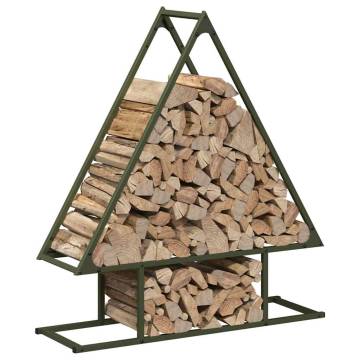 Olive Green Firewood Rack - Durable & Stylish | HipoMarket