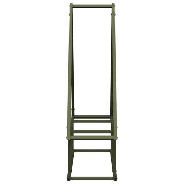 Olive Green Firewood Rack - Durable & Stylish | HipoMarket