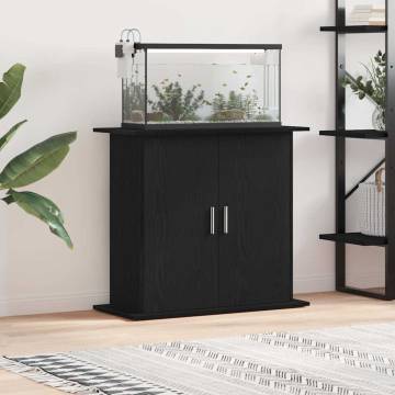 Aquarium Stand Black Oak 81x36x73 cm - Durable & Stylish